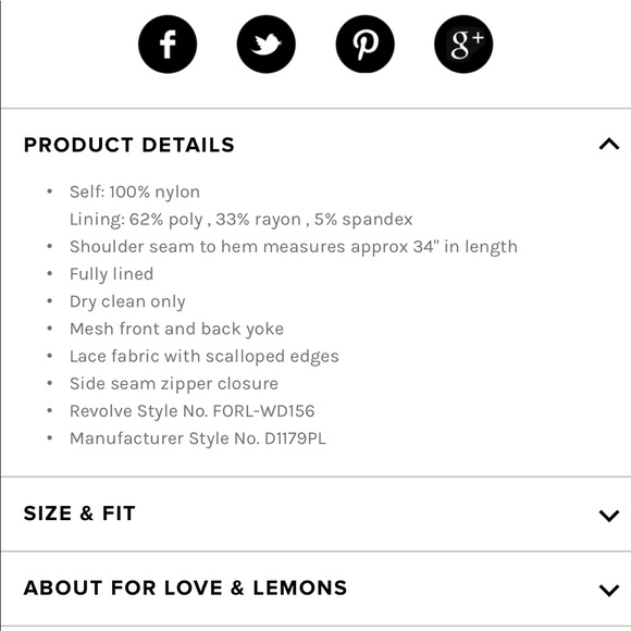 For Love & Lemons Grace Mini Black Lace Dress - Picture 7 of 7